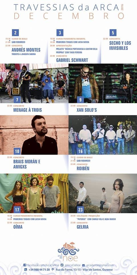 Venres cultural na Arca da Noe con audiovisual, poesía e música