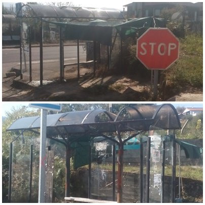 Os veciños de Santa Comba de Bande denuncian o mal estado das marquesiñas das paradas de autobús