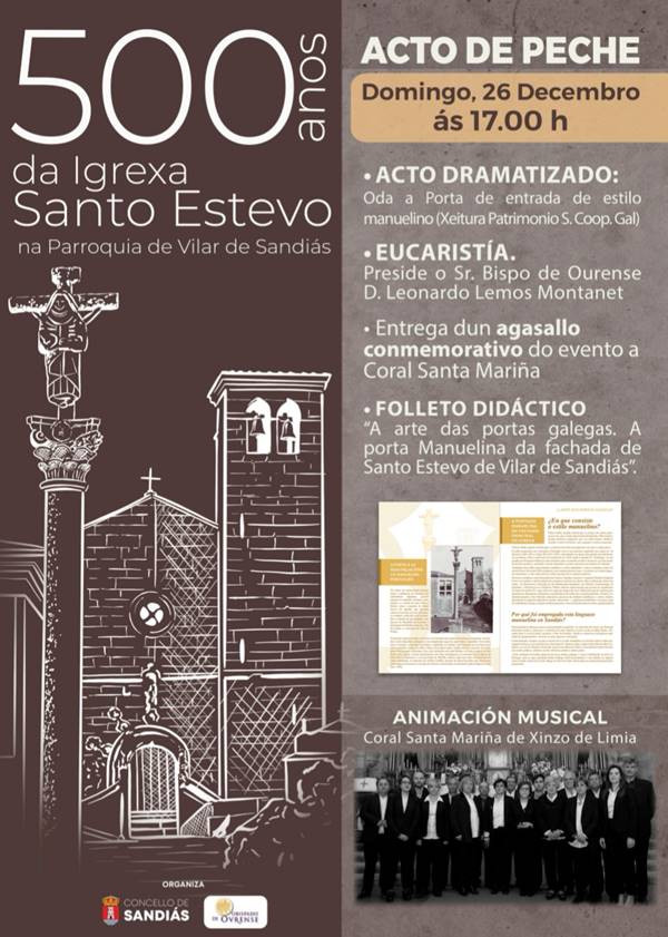 Sandiás remata  as celebracións do 500 aniversario da súa igrexa este domingo