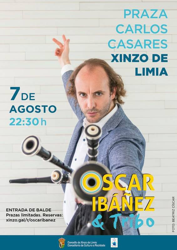 Óscar Ibáñez e músicos da Escola de Gaitas e Percusión de Xinzo compartirán escenario