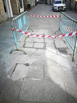 Obra rápida na rúa S. Roque