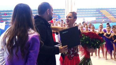 Carolina Rodríguez, ximnasta olímpica, nomeada Madriña Honorífica da Escola de Ximnasia de Xinzo