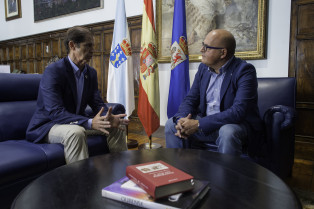Manuel Baltar e o presidente da CHMS analizan a seca na provincia de Ourense