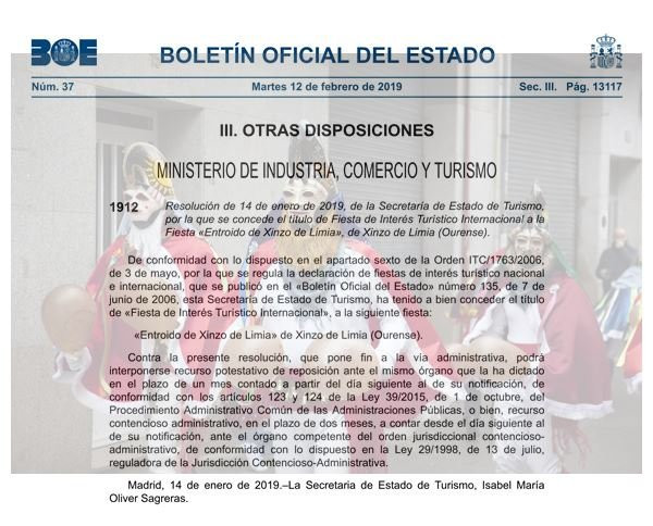 Publicada a resolución do Ministerio de Industria Comercio y Turismo