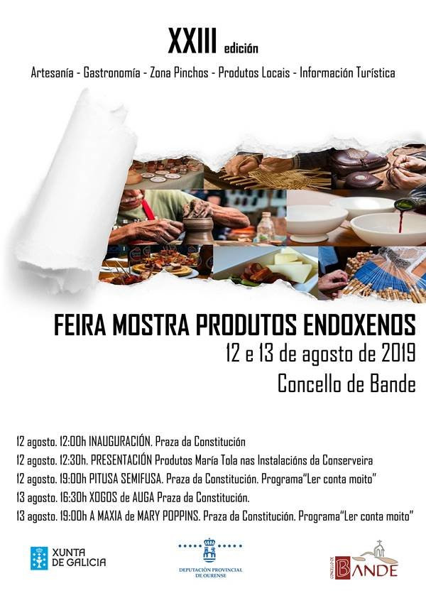 O luns 12, comeza a feira de produtos endóxenos en Bande