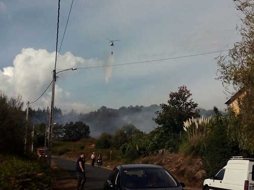 Lume a cen metros do embalse de As Conchas