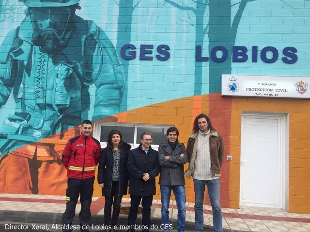 O director xeral de Emerxencias e Interior visitou a voluntarios e ao GES de Lobios