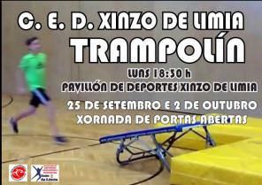 Xornada de portas abertas do Club Escolas Deportivas de Xinzo de trampolín