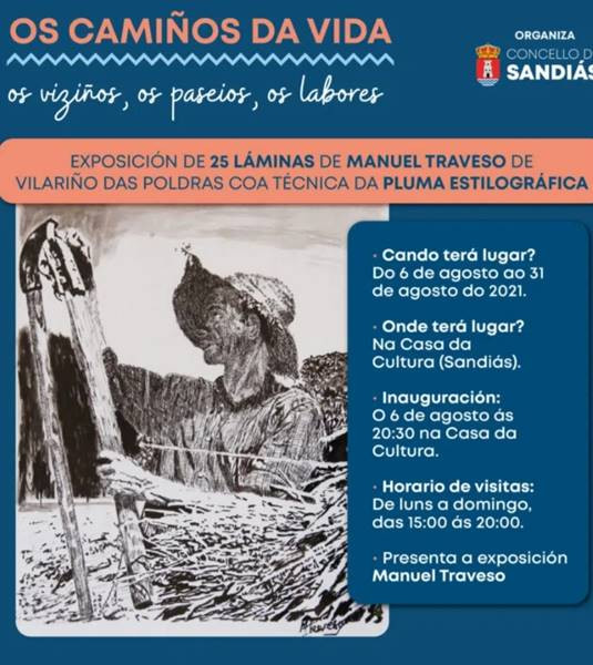 Manuel Traveso expón na Casa de Cultura en Sandiás