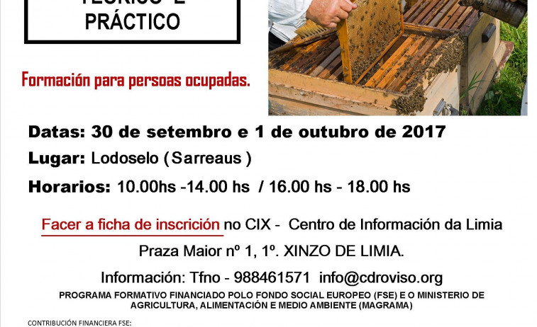 Curso teórico e práctico de apicultura en Lodoselo