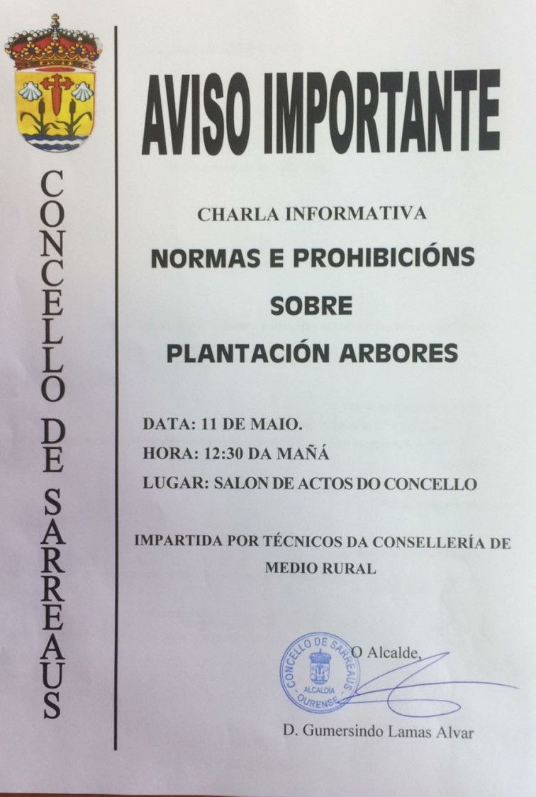 Plantar eucaliptos en zonas de concentración estalle costando a veciños de Sarreaus multas de 400 €