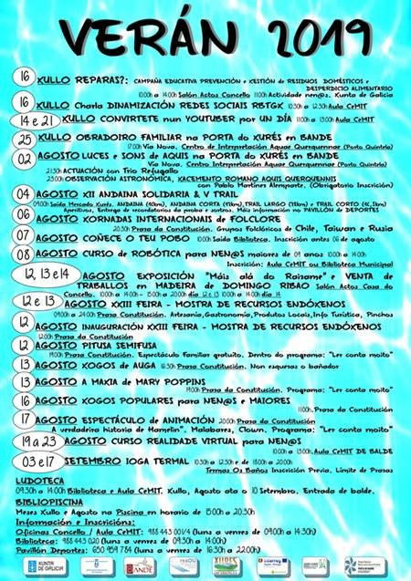 O Concello de Bande presenta a súa programación estival
