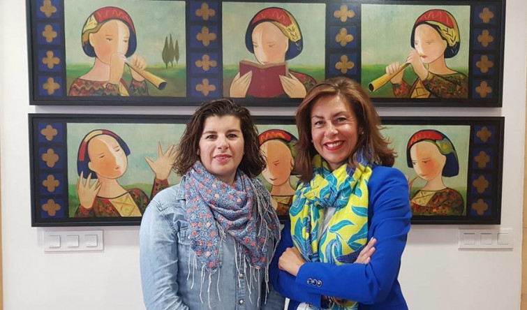 Susana Váquez, alcaldesa de Porqueira, recibida por Díaz Mouteira