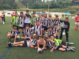 O equipo infantil B do Antela F. C  campión da Copa Delegación 2016