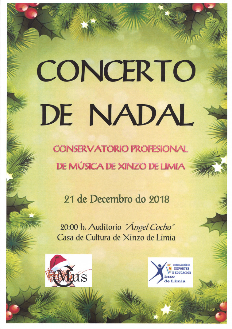 Xinzo desfrutará este venres do concerto de Nadal do alumnado do Conservatorio