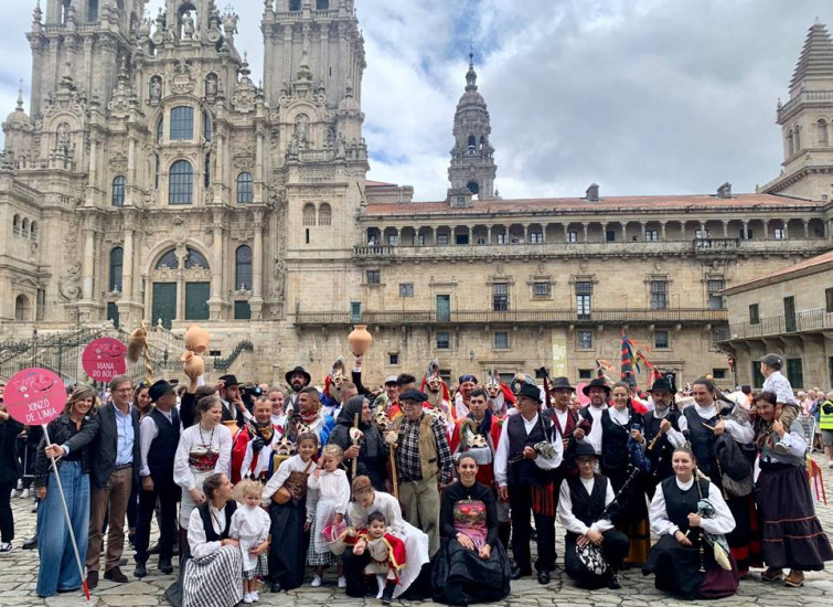 Un ano máis o Entroido de Xinzo comeza en Santiago