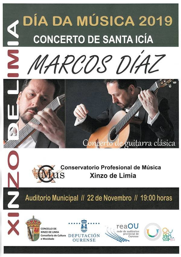 Concerto de guitarra clásica no día da patroa da música