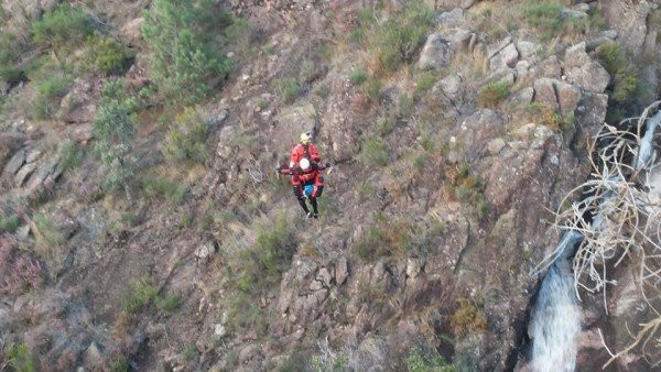 Morre un escalador en Lobios tendo  que ser rescatado en Helicóptero