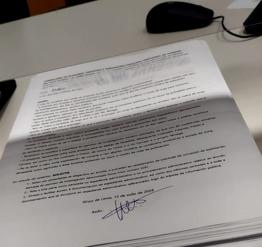 Alegacións no Rexistro da Xunta en Ourense este luns