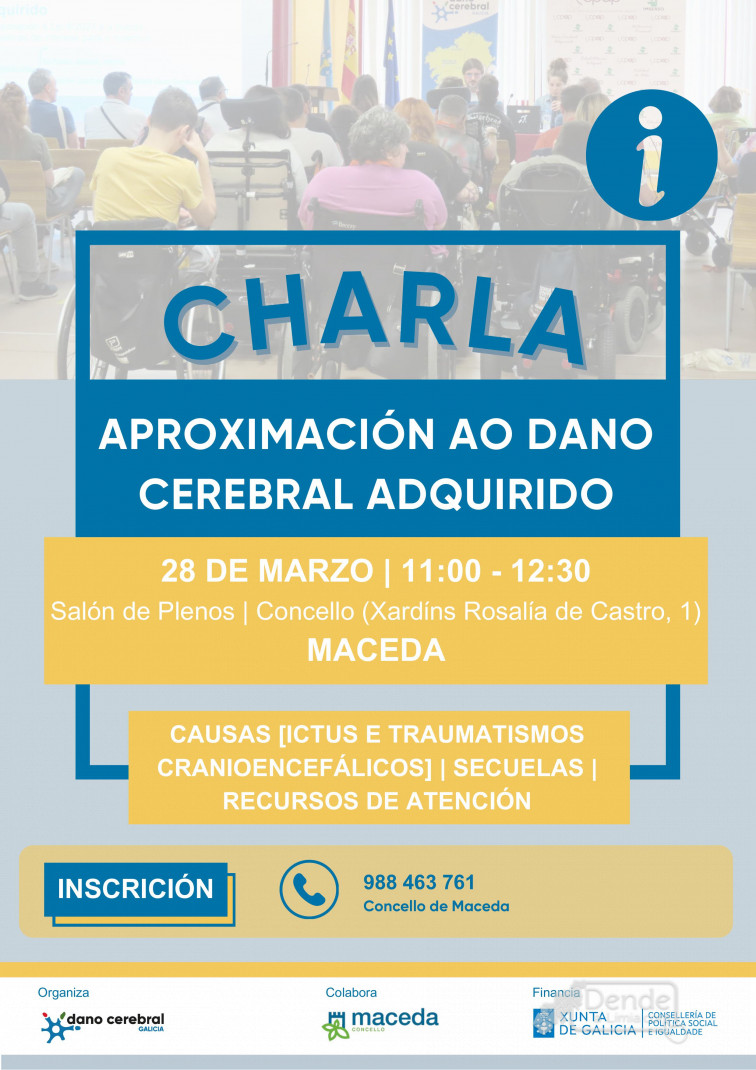 ​Dano Cerebral Galicia imparte unha charla de  ‘Aproximación ao dano cerebral adquirido’ en Maceda