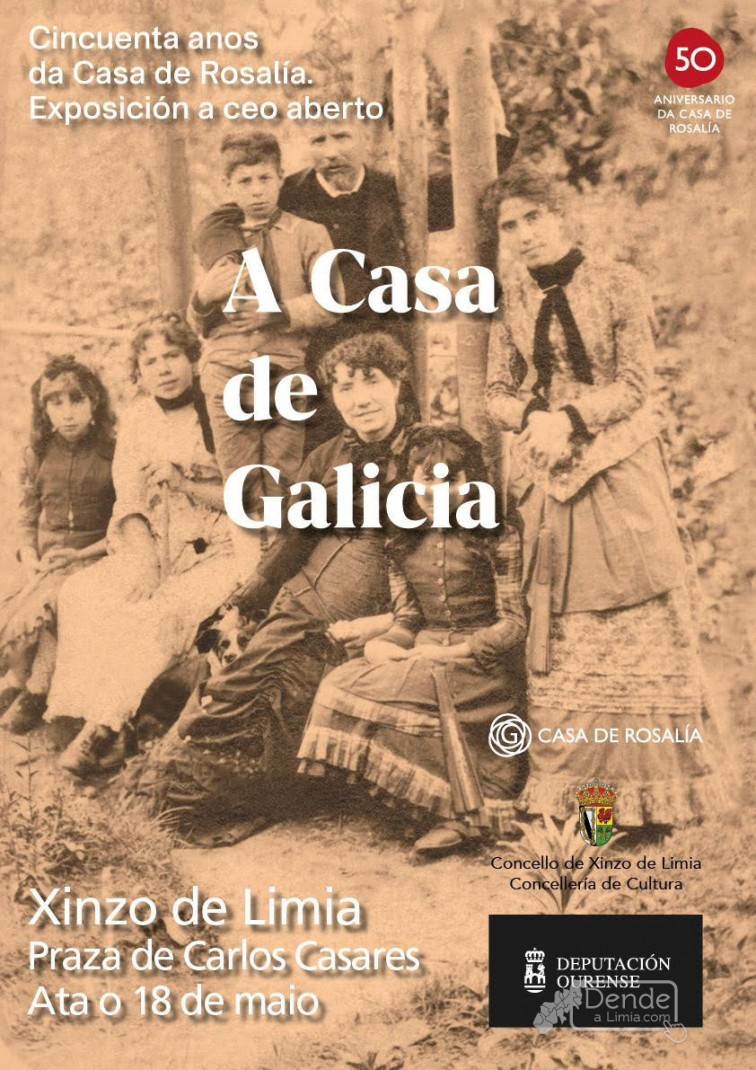 ​A exposición polo 50 aniversario da Casa de Rosalía chega a Xinzo de Limia