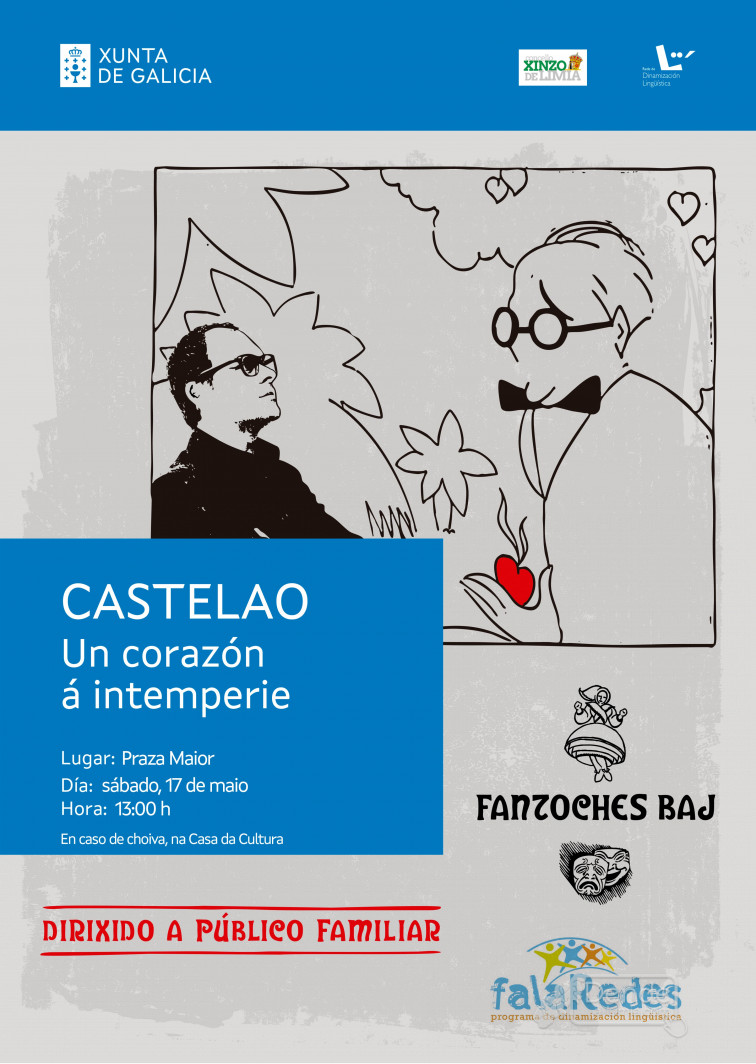 ​Teatro para público familiar en Xinzo co espectáculo “Castelao. Un corazón á intemperie”