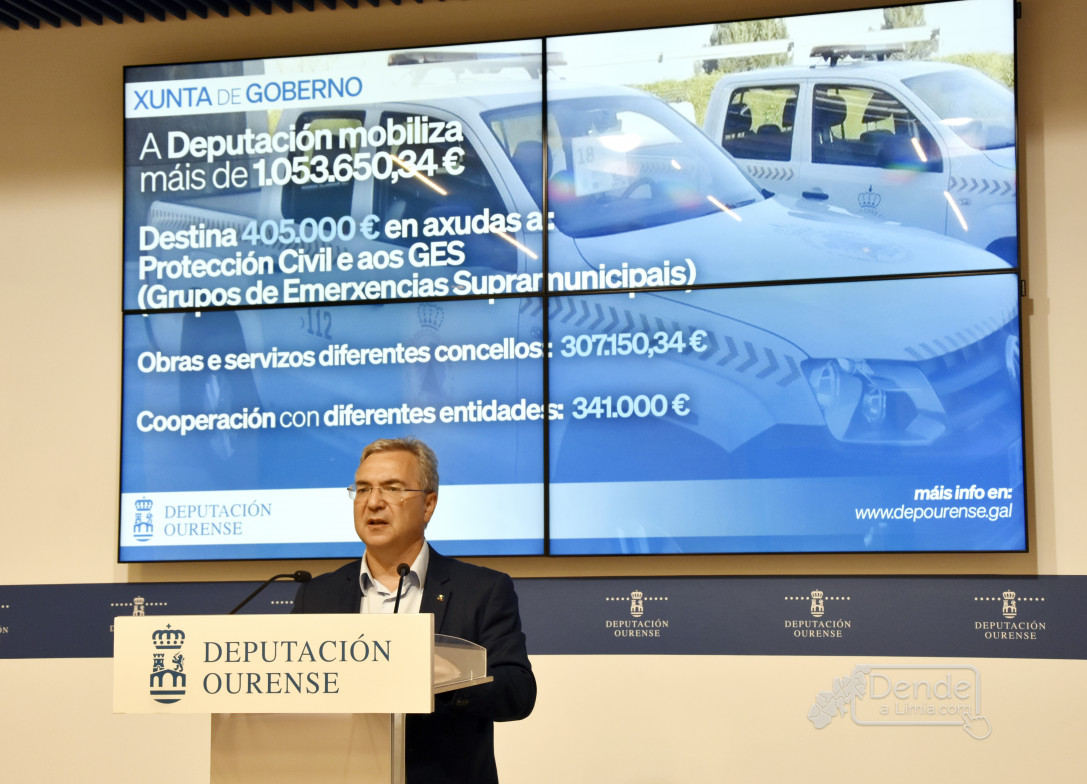A Deputación reforza a cooperación cos servizos de emerxencia con 405.000 euros en axudas a Protección Civil e os GES
