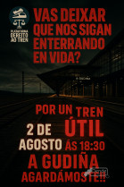 O Concello de Xinzo facilitará transporte para a manifestación na Gudiña do 2 de agosto, en defensa do tren público