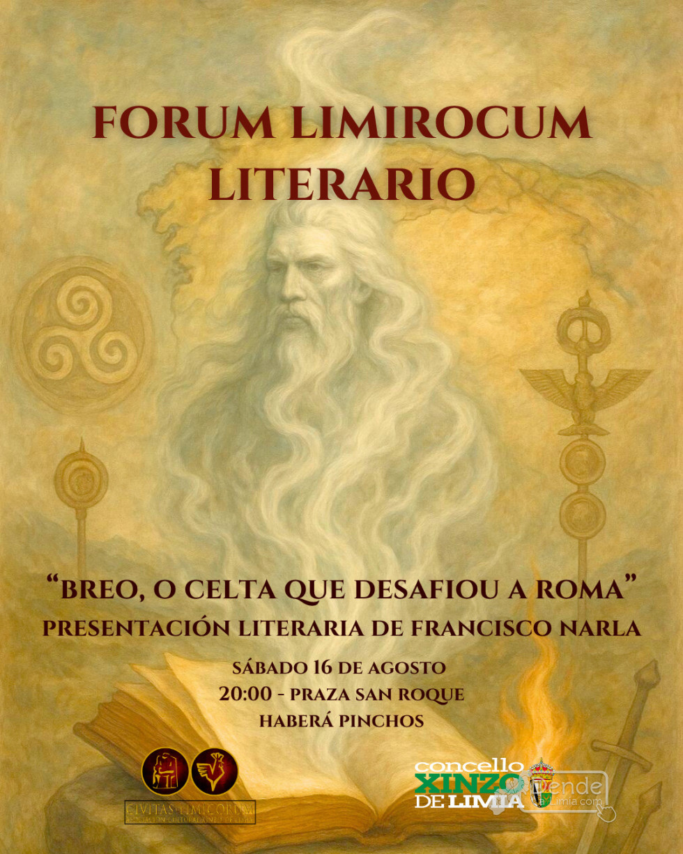 ​O Forum Limicorum Literario traerá a Xinzo a presentación de Breo. O celta que desafiou a Roma, de Francisco Narla