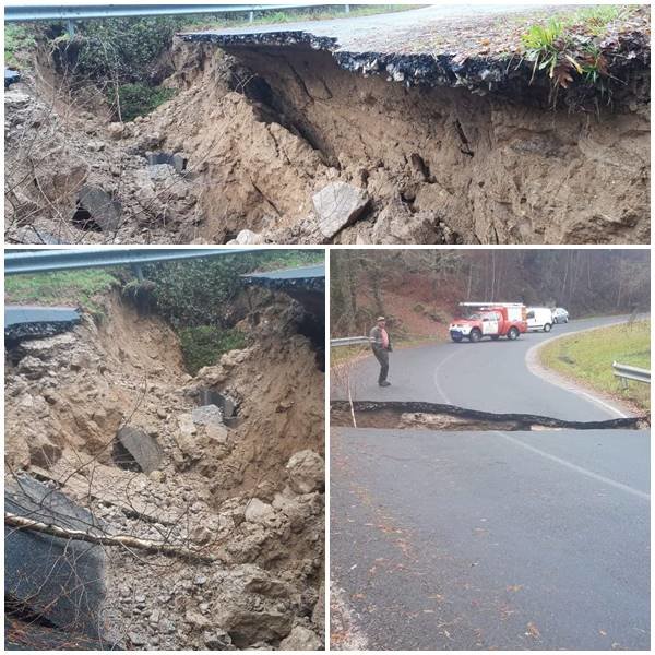 corte estrada en Lobios