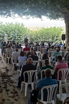 Manuel Baltar cos compromisarios da comarca de Celanova.2