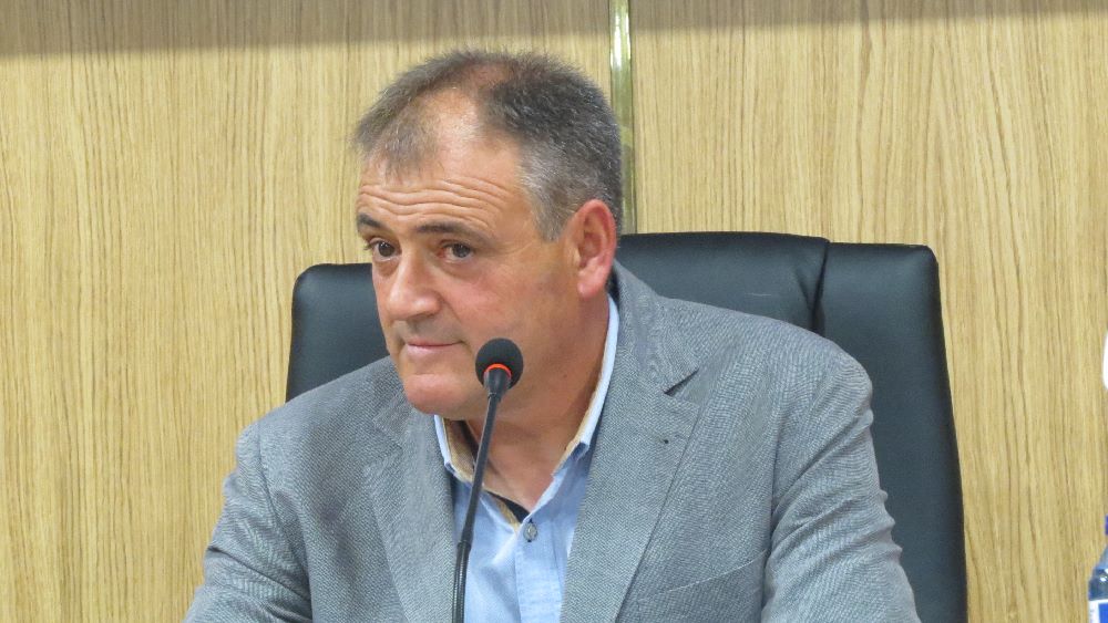 Amador Díaz, alcalde de Xinzo nun momento do acto que presidiu